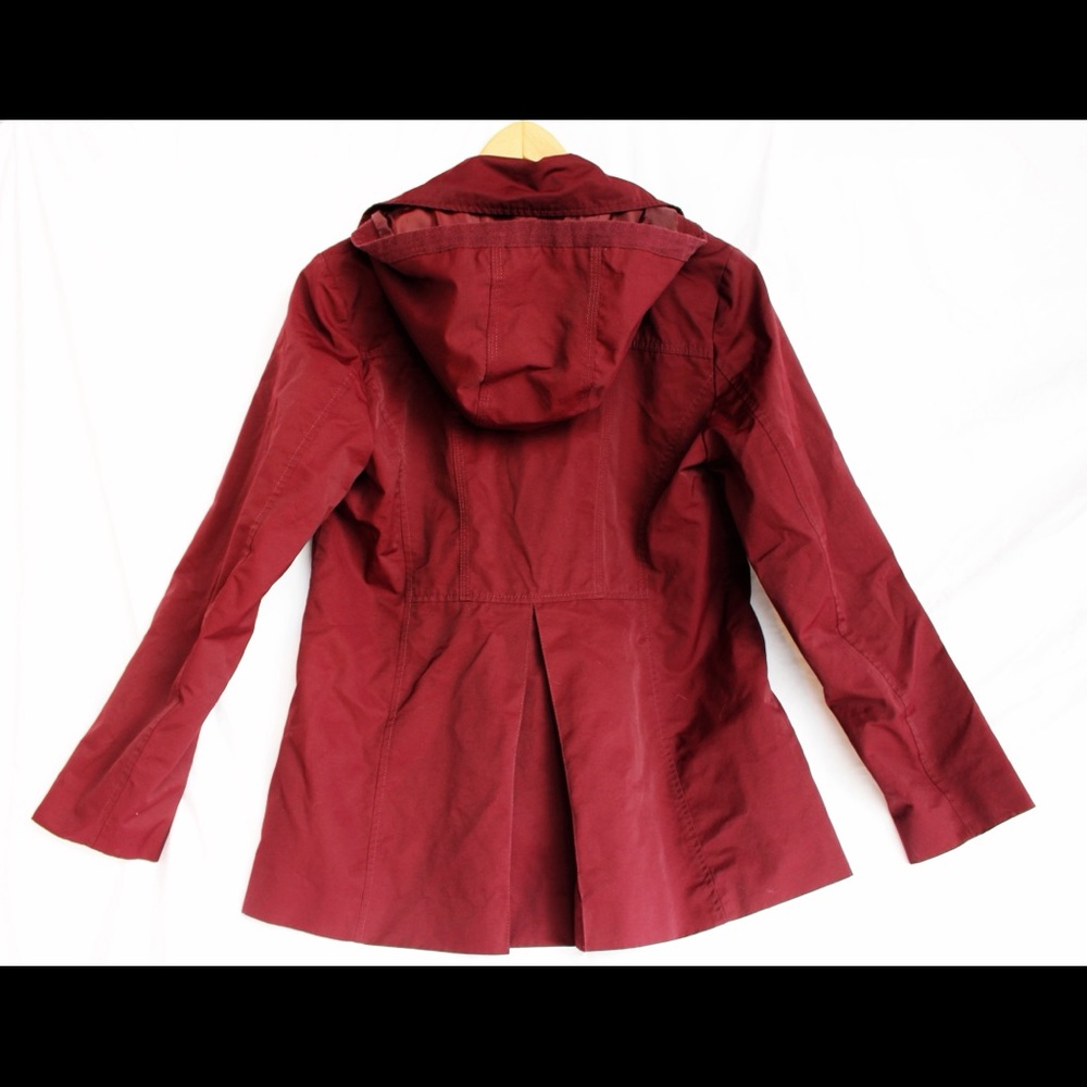 Marc New York • Maroon Light Weight Peacoat •